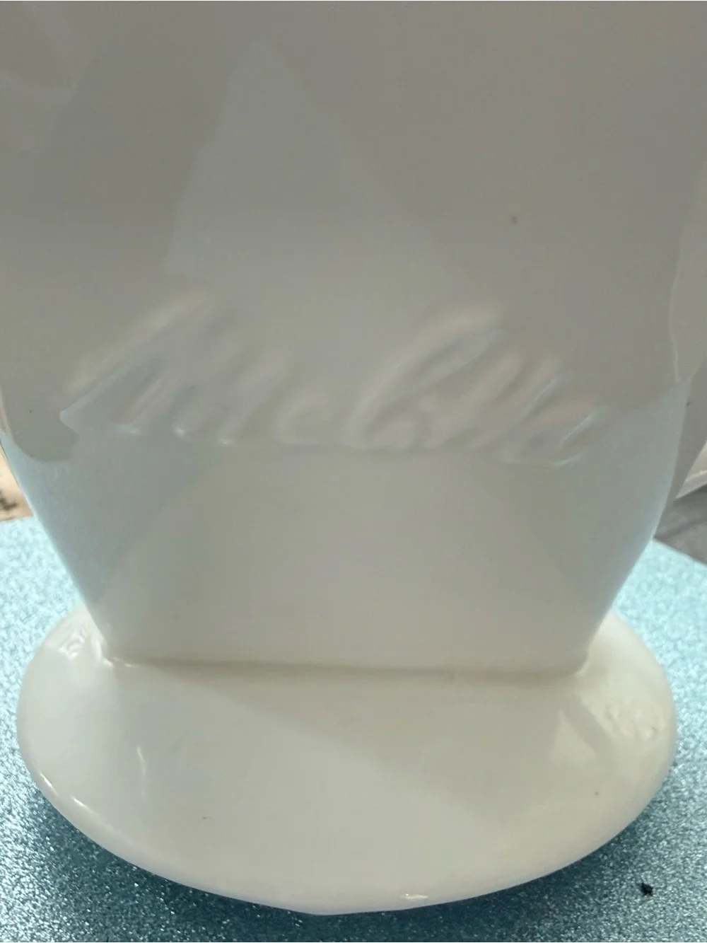 Vintage Melitta White Ceramic Coffee Dripper Pour Over Cone Filter #102 1 Hole